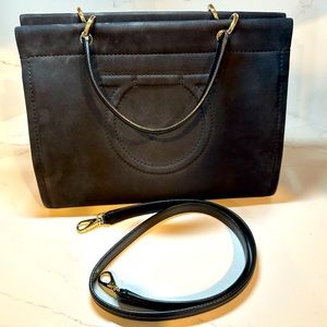 Salvatore Ferragamo Suede Meera Two Way Shoulder Tote